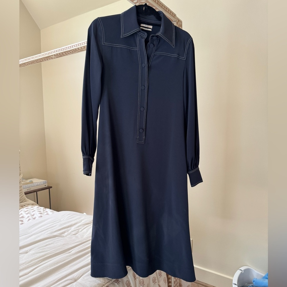 Co. navy blue long sleeve dress